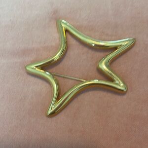 Monet “star like” shape brooch. Gold tone. Super pretty